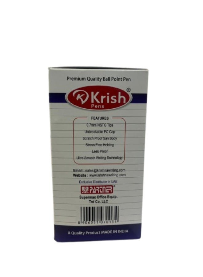 كريش قلم حبر جاف كريش X3 بقبضة حمراء حبر أزرق 0.7 مم كتابة سلسة - Image 3